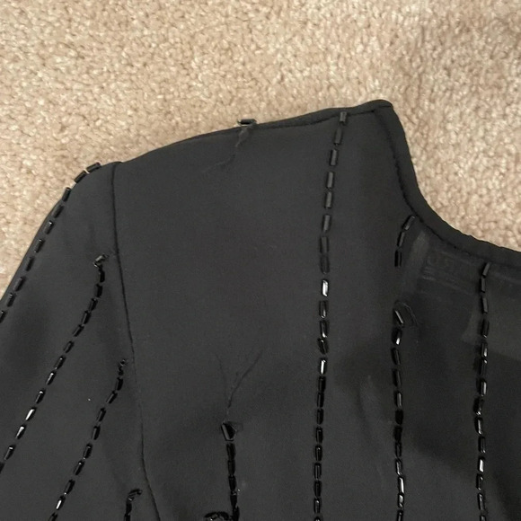 Vintage Black Beaded Dress - Picture 6 of 9